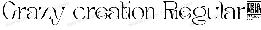 Crazy creation Regular字体转换